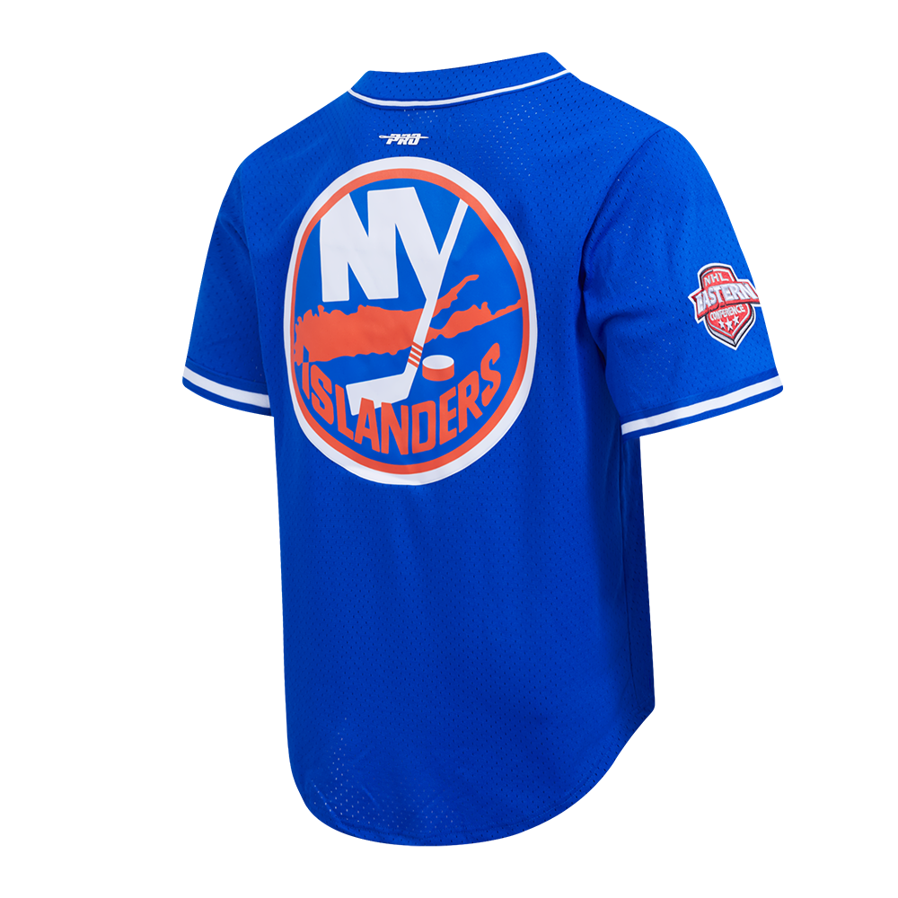 NHL NEW YORK ISLANDERS CLASSIC MESH CHEMISE BOUTONNÉE (BLEU ROYAL)