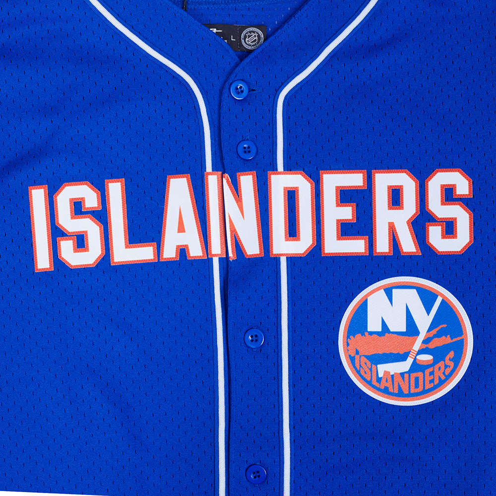 NHL NEW YORK ISLANDERS CLASSIC MESH CHEMISE BOUTONNÉE (BLEU ROYAL)