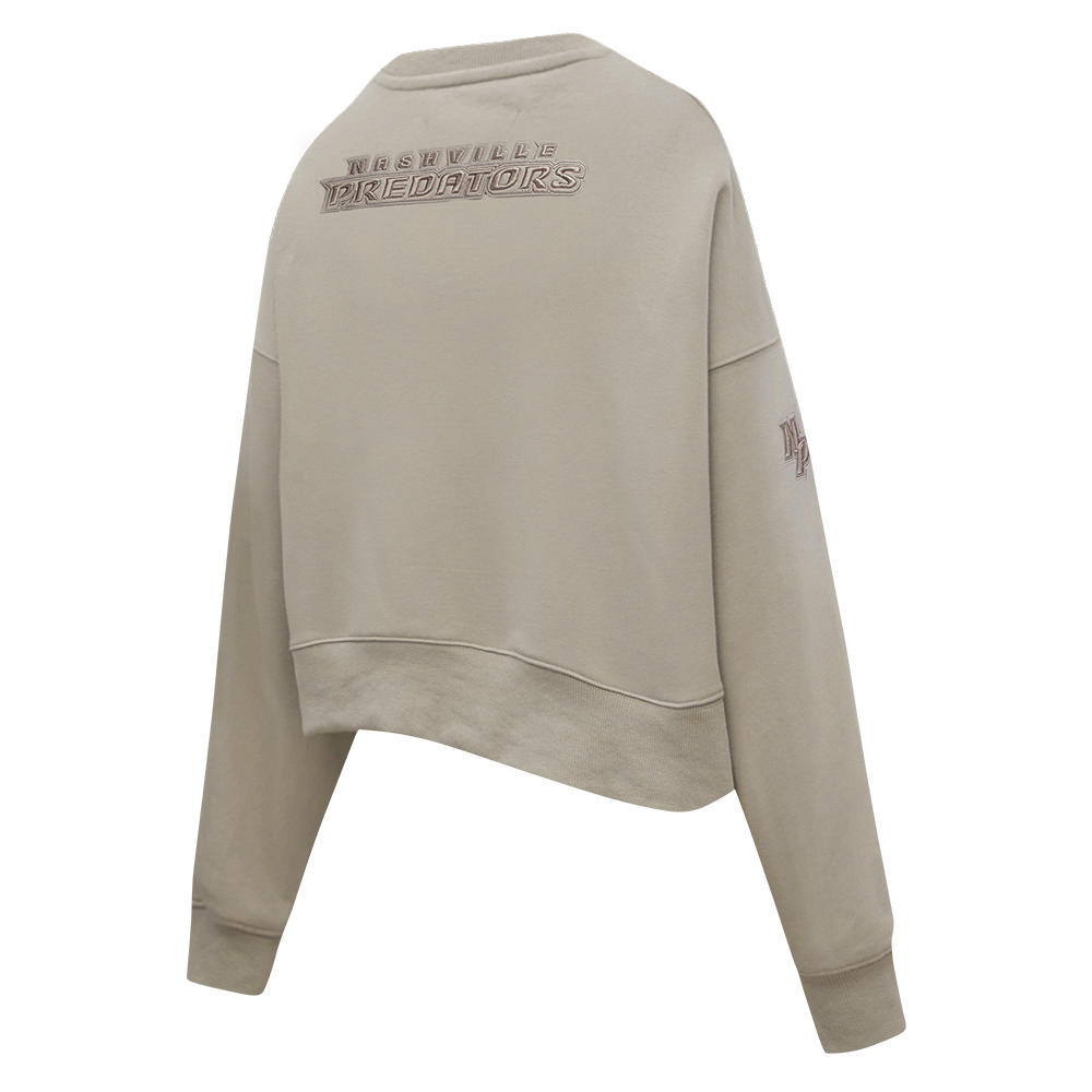 NHL NASHVILLE PREDATORS NEUTRAL FLEECE CREWNECK (TAUPE)