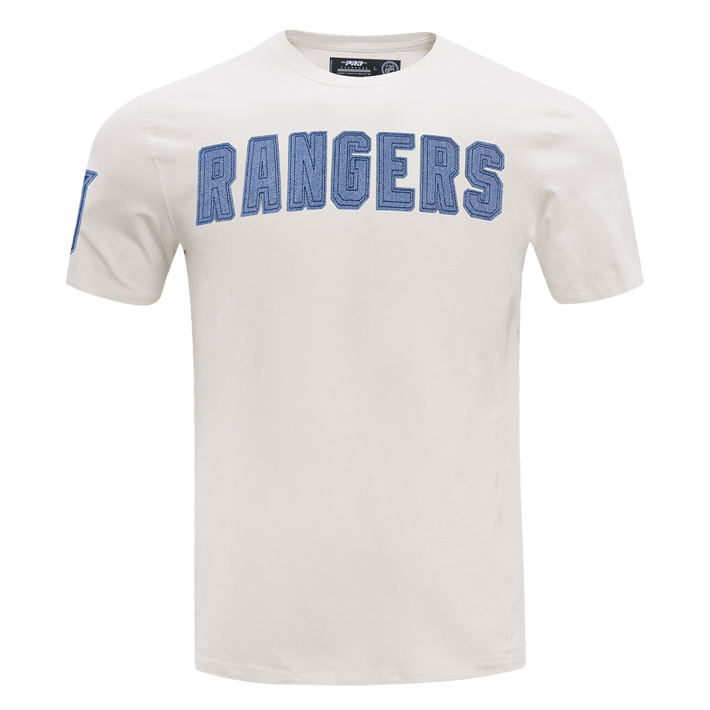 NHL NEW YORK RANGERS VARSITY BLUES T-SHIRT EN JERSEY SIMPLE POUR HOMME (LIN)