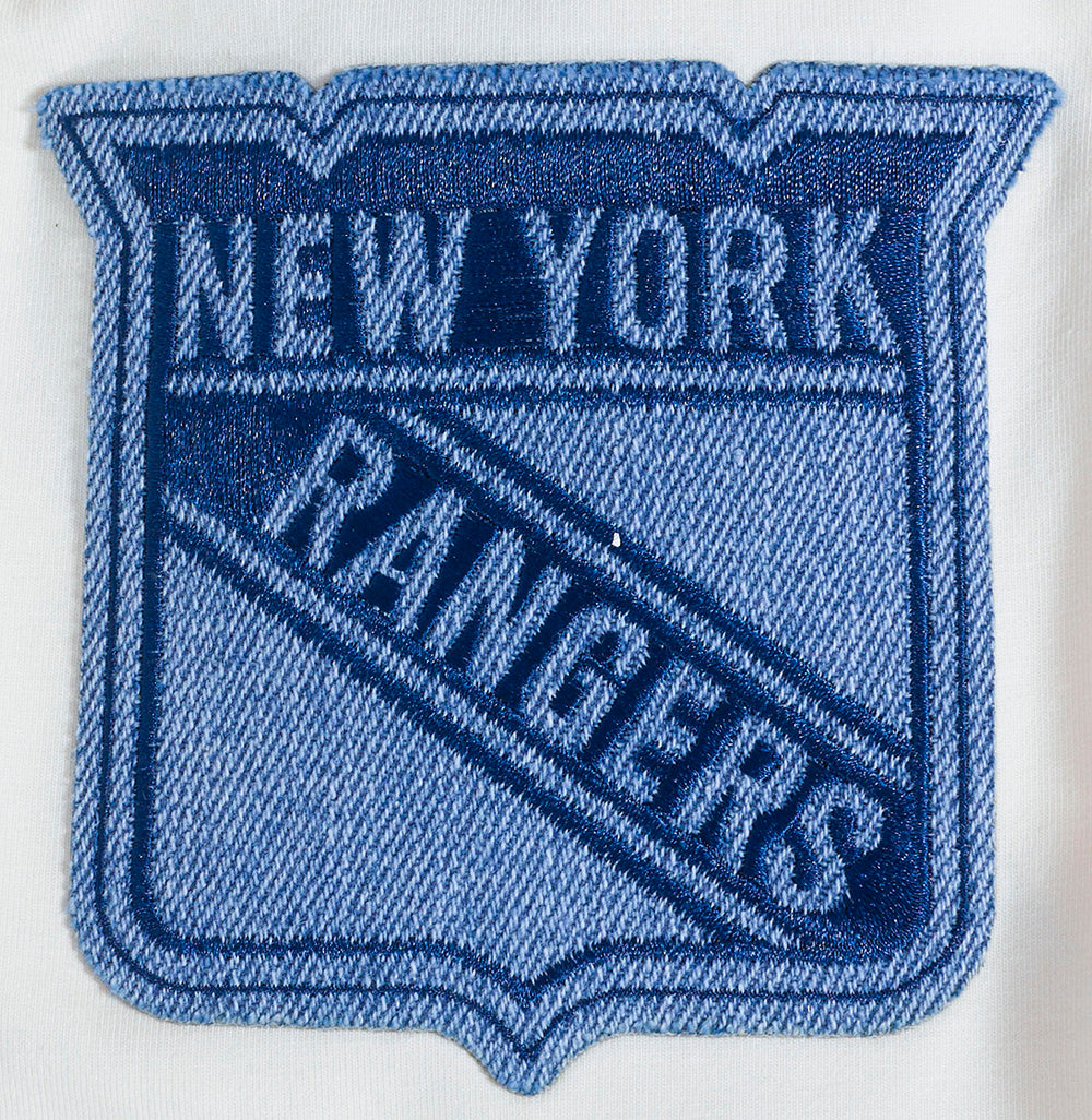 NHL NEW YORK RANGERS VARSITY BLUES T-SHIRT EN JERSEY SIMPLE POUR HOMME (LIN)