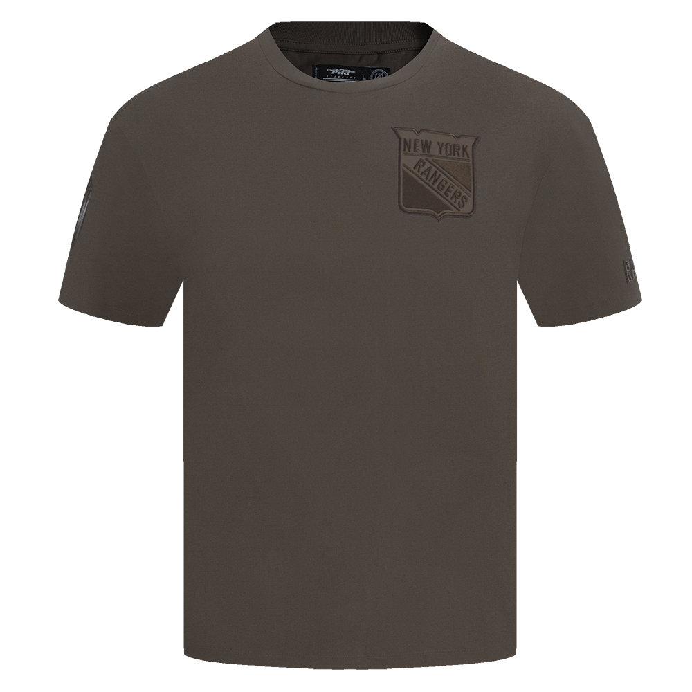 NHL NEW YORK RANGERS NEUTRAL MEN'S  CJ DROP SHOULDER TEE (DARK TAUPE)