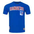 NHL NEW YORK RANGERS CLASSIC MESH SJ STRIPED TEE (ROYAL BLUE/RED)