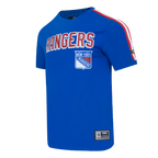 NHL NEW YORK RANGERS CLASSIC MESH SJ STRIPED TEE (ROYAL BLUE/RED)