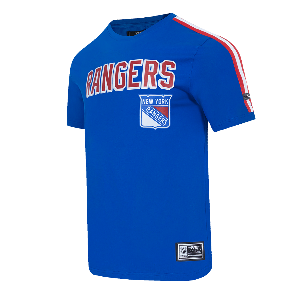 NHL NEW YORK RANGERS CLASSIC MESH SJ STRIPED TEE (ROYAL BLUE/RED)