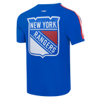 NHL NEW YORK RANGERS CLASSIC MESH SJ STRIPED TEE (ROYAL BLUE/RED)