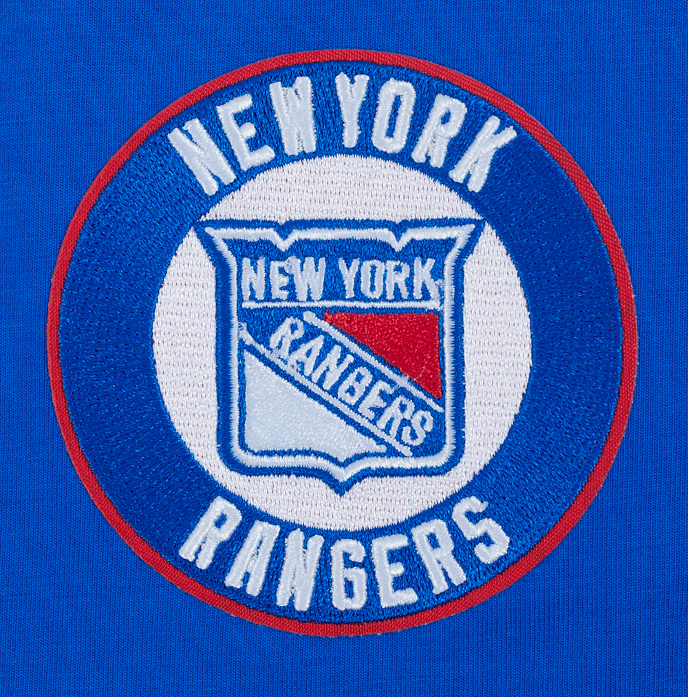 NHL NEW YORK RANGERS CLASSIC MESH SJ STRIPED TEE (ROYAL BLUE/RED)