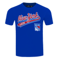 NHL NEW YORK RANGERS SCRIPT TAIL MEN'S SJ TEE (ROYAL BLUE)