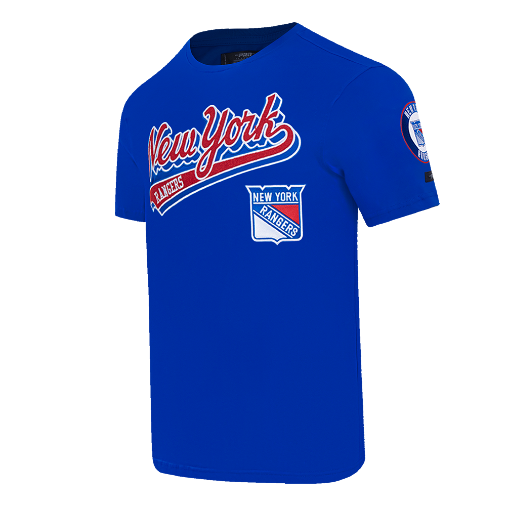 NHL NEW YORK RANGERS SCRIPT TAIL MEN'S SJ TEE (ROYAL BLUE)
