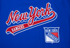 NHL NEW YORK RANGERS SCRIPT TAIL MEN'S SJ TEE (ROYAL BLUE)