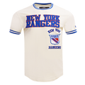NHL NEW YORK RANGERS RETRO CLASSIC MEN'S  DK TEE (EGGSHELL/ ROYAL BLUE)