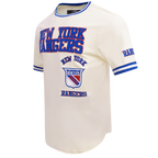 NHL NEW YORK RANGERS RETRO CLASSIC MEN'S  DK TEE (EGGSHELL/ ROYAL BLUE)