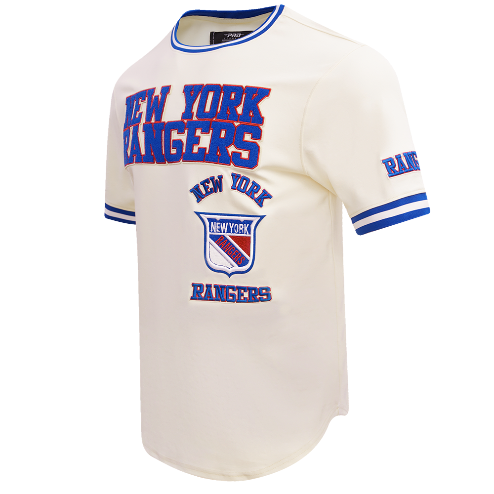 NHL NEW YORK RANGERS RETRO CLASSIC MEN'S  DK TEE (EGGSHELL/ ROYAL BLUE)
