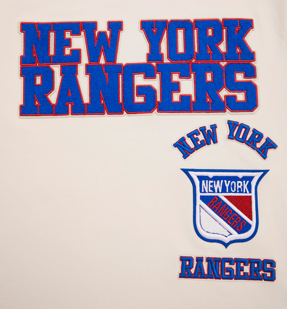 NHL NEW YORK RANGERS RETRO CLASSIC MEN'S  DK TEE (EGGSHELL/ ROYAL BLUE)