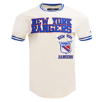 NHL NEW YORK RANGERS RETRO CLASSIC MEN'S  DK TEE (EGGSHELL/ ROYAL BLUE)