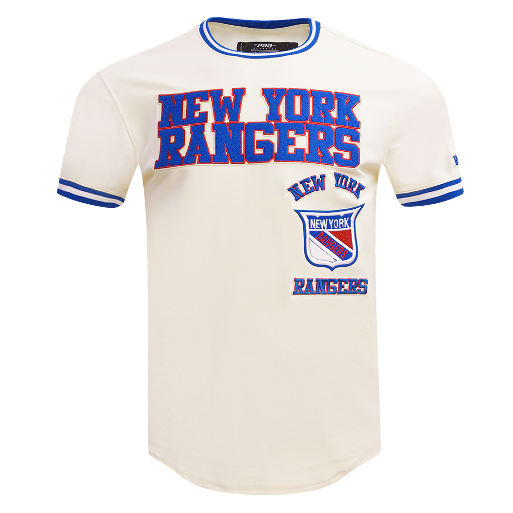 NHL NEW YORK RANGERS RETRO CLASSIC MEN'S  DK TEE (EGGSHELL/ ROYAL BLUE)