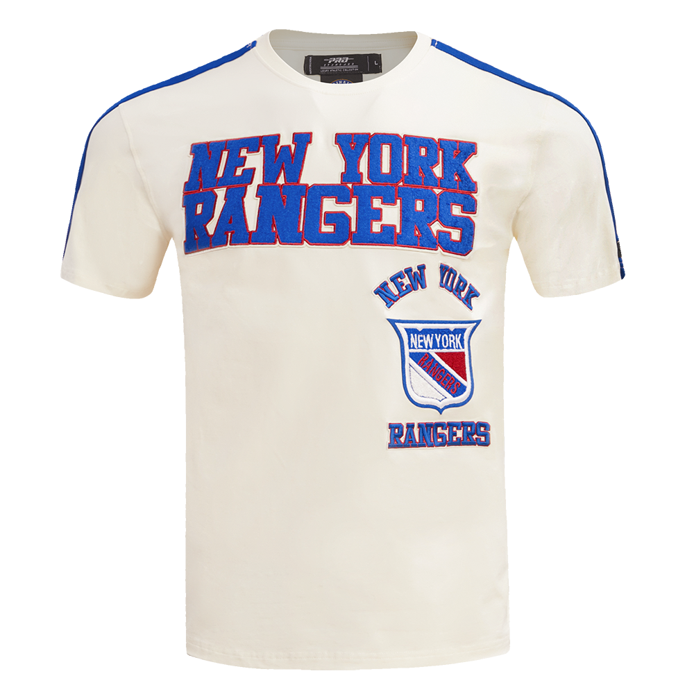 NHL NEW YORK RANGERS RETRO CLASSIC MEN'S SJ STRIPED TEE (EGGSHELL/ROYAL BLUE)