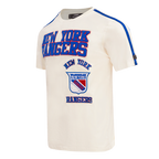 NHL NEW YORK RANGERS RETRO CLASSIC MEN'S SJ STRIPED TEE (EGGSHELL/ROYAL BLUE)