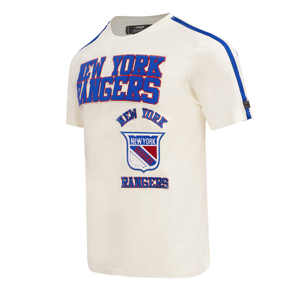 NHL NEW YORK RANGERS RETRO CLASSIC MEN'S SJ STRIPED TEE (EGGSHELL/ROYAL BLUE)