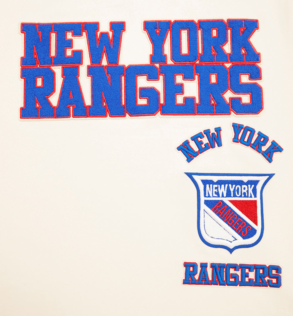 NHL NEW YORK RANGERS RETRO CLASSIC MEN'S SJ STRIPED TEE (EGGSHELL/ROYAL BLUE)