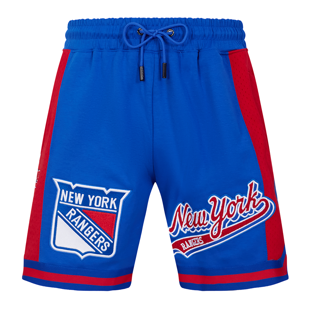 NHL NEW YORK RANGERS SCRIPT TAIL MEN'S DK 2.0 SHORT (ROYAL BLUE/RED)