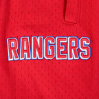 NHL NEW YORK RANGERS SCRIPT TAIL SHORT EN MAILLE DOUBLE 2.0 POUR HOMME (BLEU ROYAL/ROUGE)