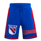NHL NEW YORK RANGERS RETRO CLASSIC SHORT EN MAILLE DOUBLE 2.0 POUR HOMME (BLEU ROYAL/ROUGE)