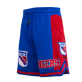 NHL NEW YORK RANGERS RETRO CLASSIC SHORT EN MAILLE DOUBLE 2.0 POUR HOMME (BLEU ROYAL/ROUGE)