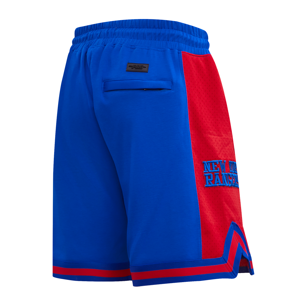 NHL NEW YORK RANGERS RETRO CLASSIC SHORT EN MAILLE DOUBLE 2.0 POUR HOMME (BLEU ROYAL/ROUGE)