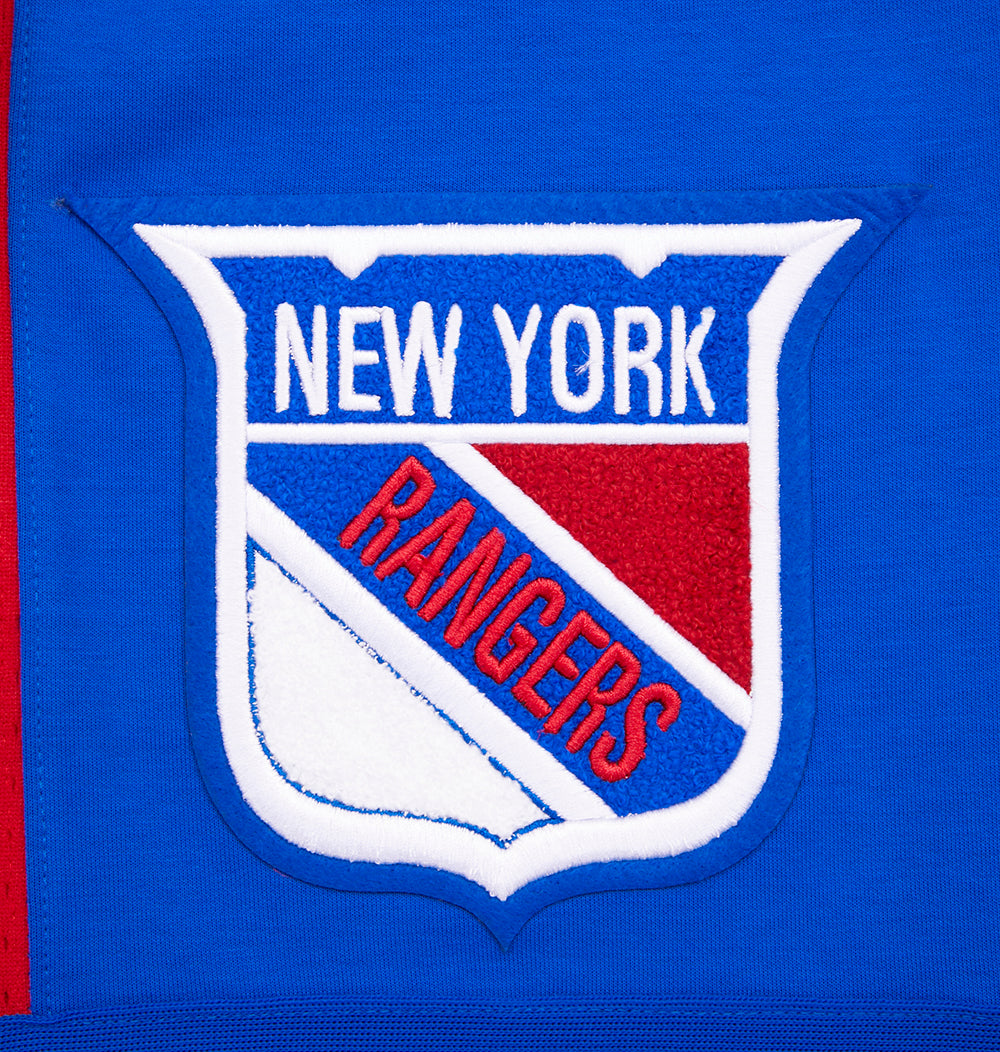 NHL NEW YORK RANGERS RETRO CLASSIC SHORT EN MAILLE DOUBLE 2.0 POUR HOMME (BLEU ROYAL/ROUGE)