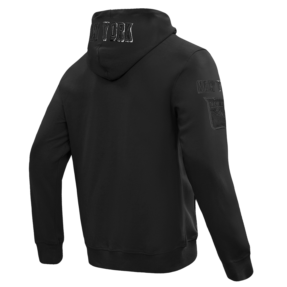 NHL NEW YORK RANGERS CLASSIC 3BK DK FZ PO HOODIE (TRIPLE BLACK MEN'S)