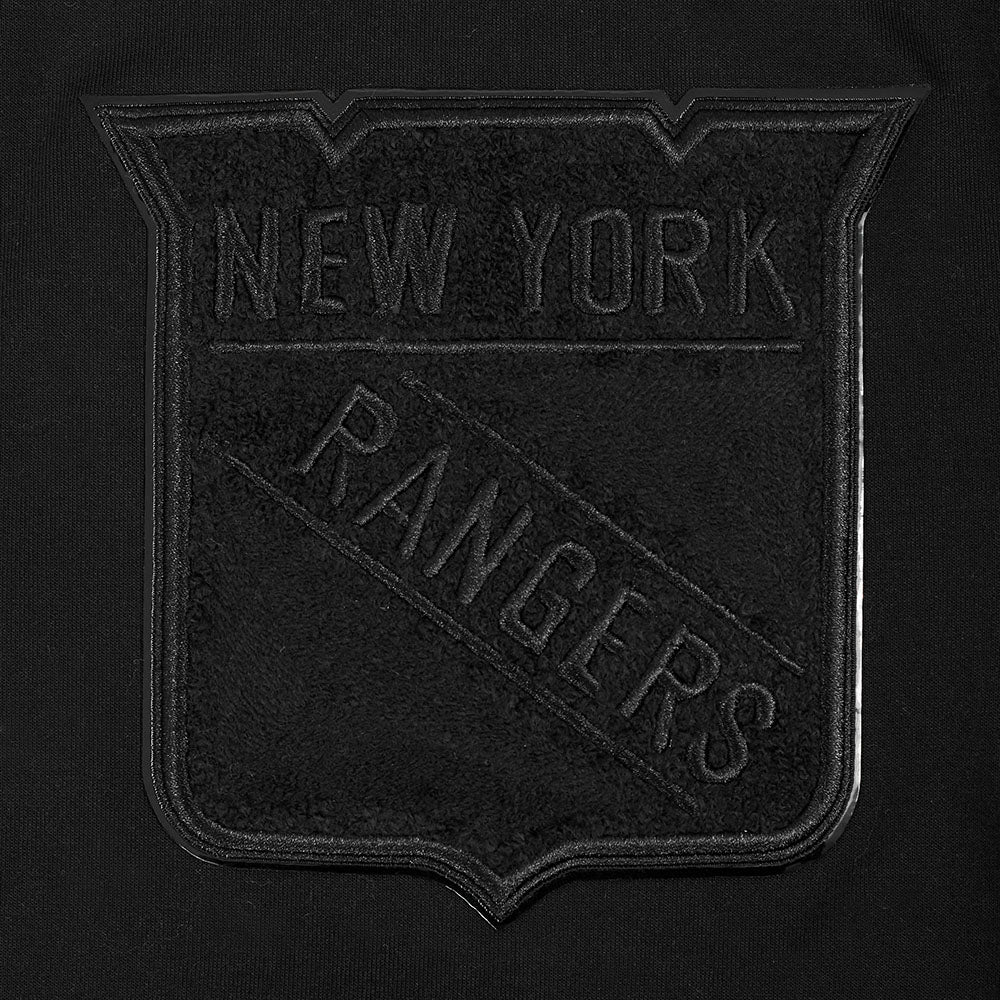 NHL NEW YORK RANGERS CLASSIC 3BK DK FZ PO HOODIE (TRIPLE BLACK MEN'S)