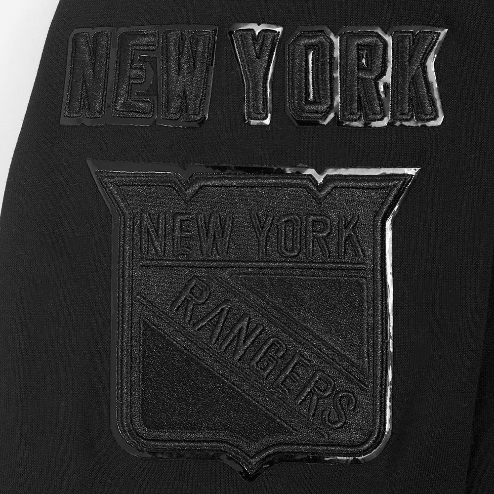 NHL NEW YORK RANGERS CLASSIC 3BK DK FZ PO HOODIE (TRIPLE BLACK MEN'S)