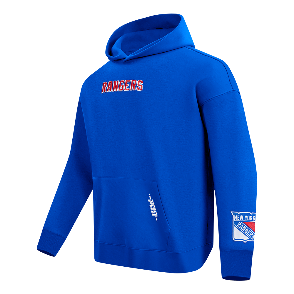 NHL NEW YORK RANGERS WINGSPAN MEN'S DROP SHOULDER FLC PO HOODIE (ROYAL BLUE)