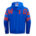 NHL NEW YORK RANGERS WINGSPAN MEN'S DROP SHOULDER FLC PO HOODIE (ROYAL BLUE)