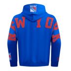 NHL NEW YORK RANGERS WINGSPAN MEN'S DROP SHOULDER FLC PO HOODIE (ROYAL BLUE)
