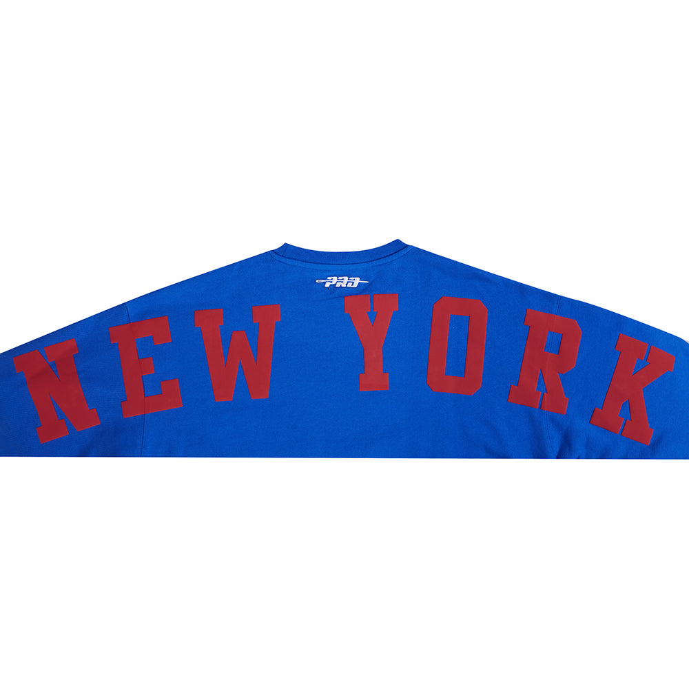 NHL NEW YORK RANGERS WINGSPAN CHANDAIL À COL ROND EN MOLLETON À ÉPAULES TOMBANTES POUR HOMME (BLEU ROYAL)