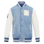 NHL NEW YORK RANGERS VARSITY BLUES BLOUSON COLLÉGIAL EN DENIM POUR HOMME (DENIM/LIN)