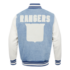 NHL NEW YORK RANGERS VARSITY BLUES BLOUSON COLLÉGIAL EN DENIM POUR HOMME (DENIM/LIN)