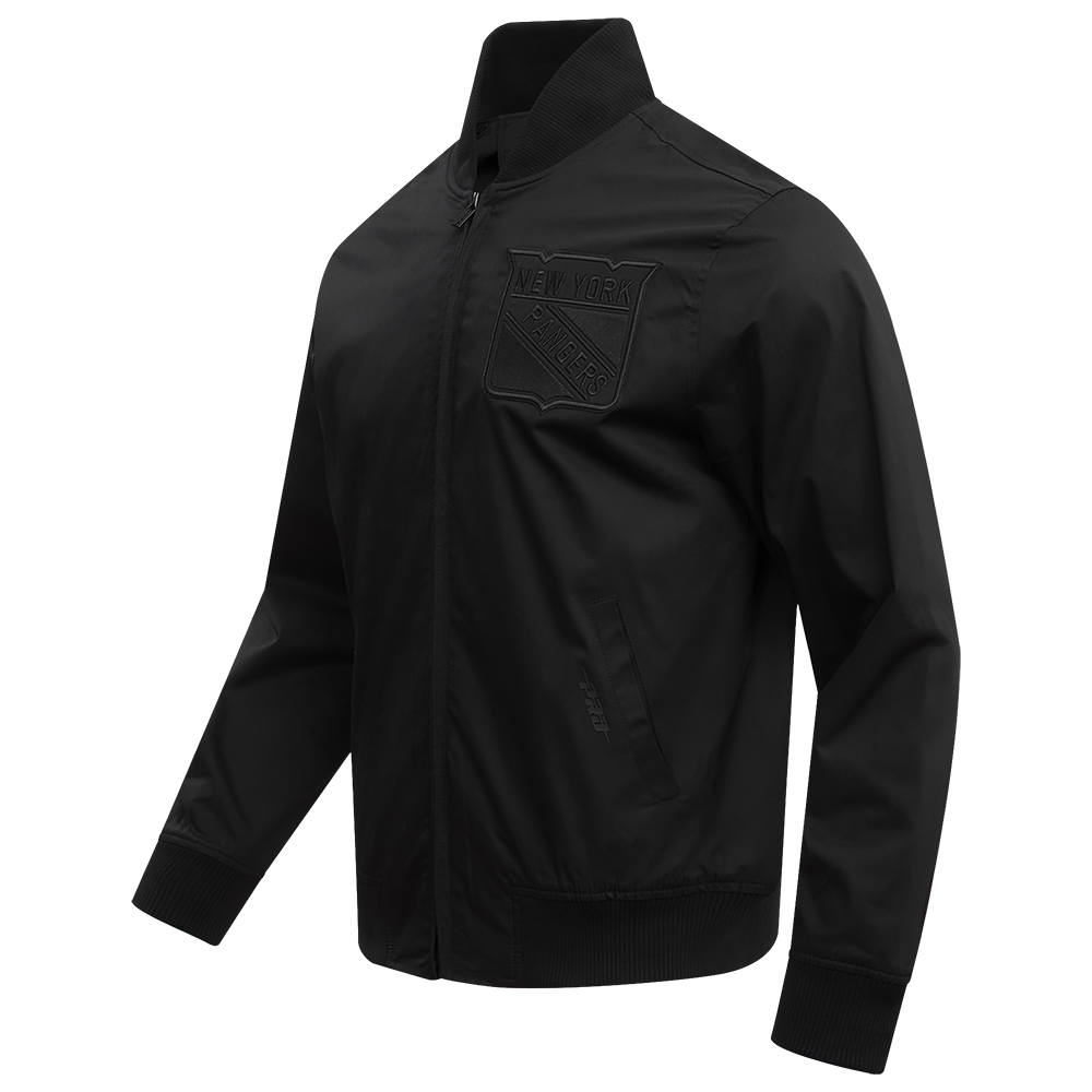 NHL NEW YORK RANGERS NEUTRAL MEN'S  TWILL JACKET (BLACK)