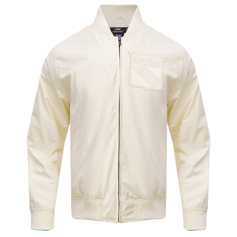 NHL NEW YORK RANGERS NEUTRAL MEN'S  TWILL JACKET (EGGSHELL)