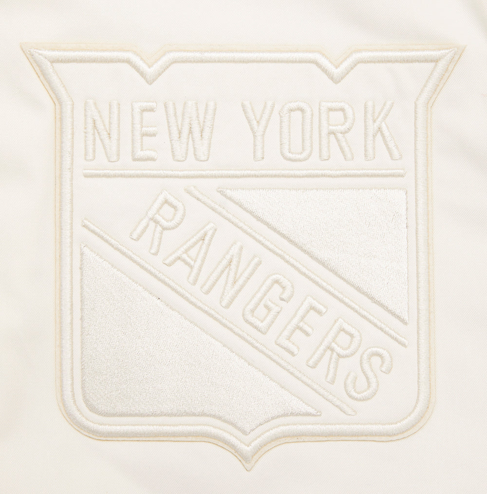 NHL NEW YORK RANGERS NEUTRAL MEN'S  TWILL JACKET (EGGSHELL)