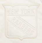 NHL NEW YORK RANGERS NEUTRAL MEN'S  TWILL JACKET (EGGSHELL)