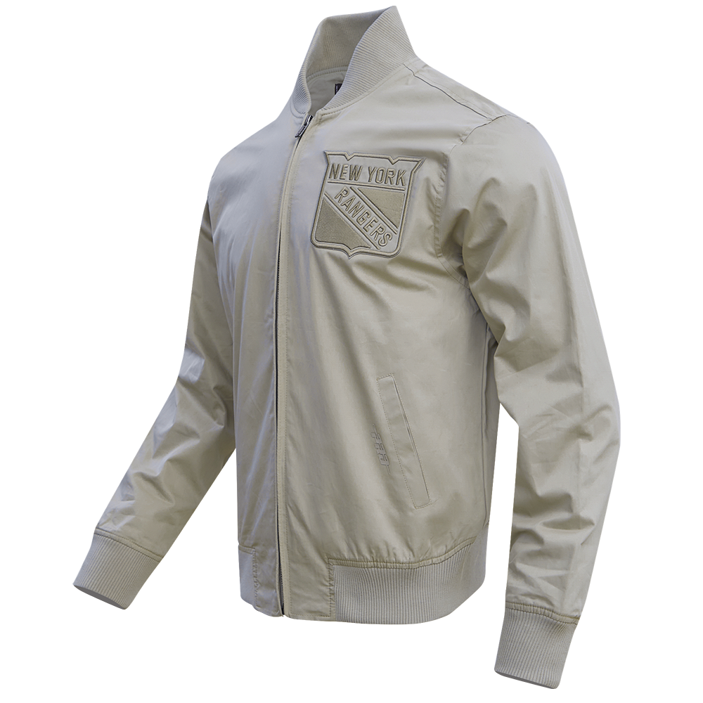NHL NEW YORK RANGERS NEUTRAL MEN'S TWILL JACKET (TAUPE)