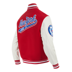 NHL NEW YORK RANGERS SCRIPT TAIL BLOUSON COLLÉGIAL POUR HOMME (ROUGE/BLANC)