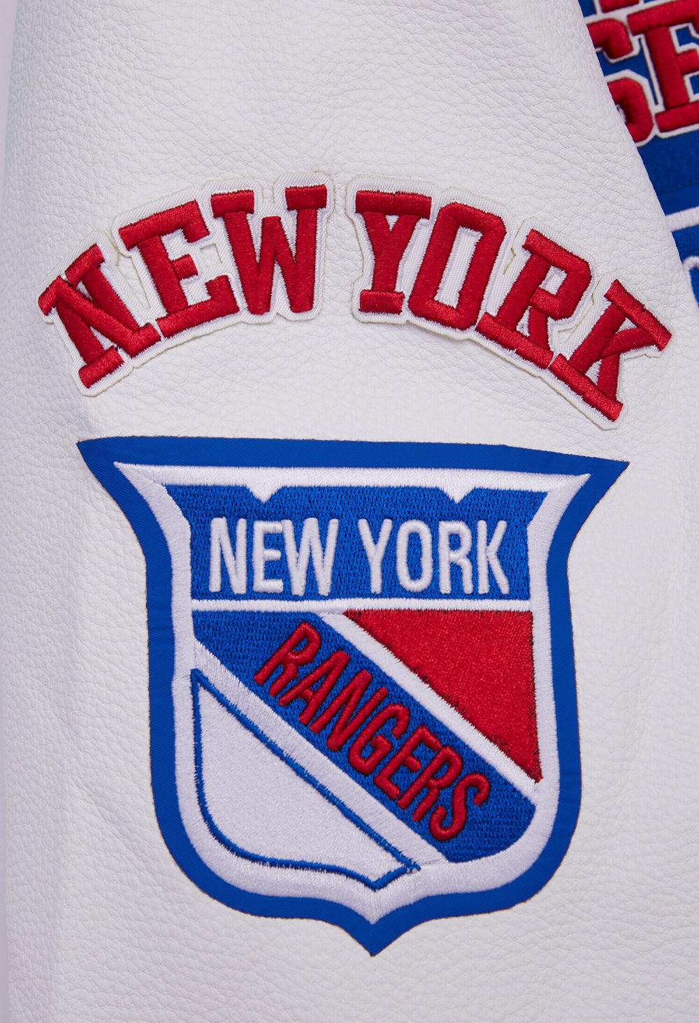 NHL NEW YORK RANGERS RETRO CLASSICS BLOUSON COLLÉGIAL POUR HOMME (BLEU ROYAL/ROUGE)