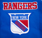 NHL NEW YORK RANGERS RETRO CLASSICS BLOUSON COLLÉGIAL POUR HOMME (BLEU ROYAL/ROUGE)