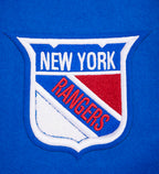 NHL NEW YORK RANGERS RETRO CLASSICS BLOUSON COLLÉGIAL POUR HOMME (BLEU ROYAL/ROUGE)