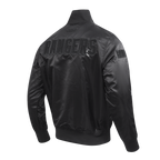 NHL NEW YORK RANGERS TRIPLE BLACK BLOUSON EN SATIN POUR HOMME (TRIPLE NOIR HOMME)
