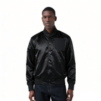 NHL NEW YORK RANGERS TRIPLE BLACK BLOUSON EN SATIN POUR HOMME (TRIPLE NOIR HOMME)